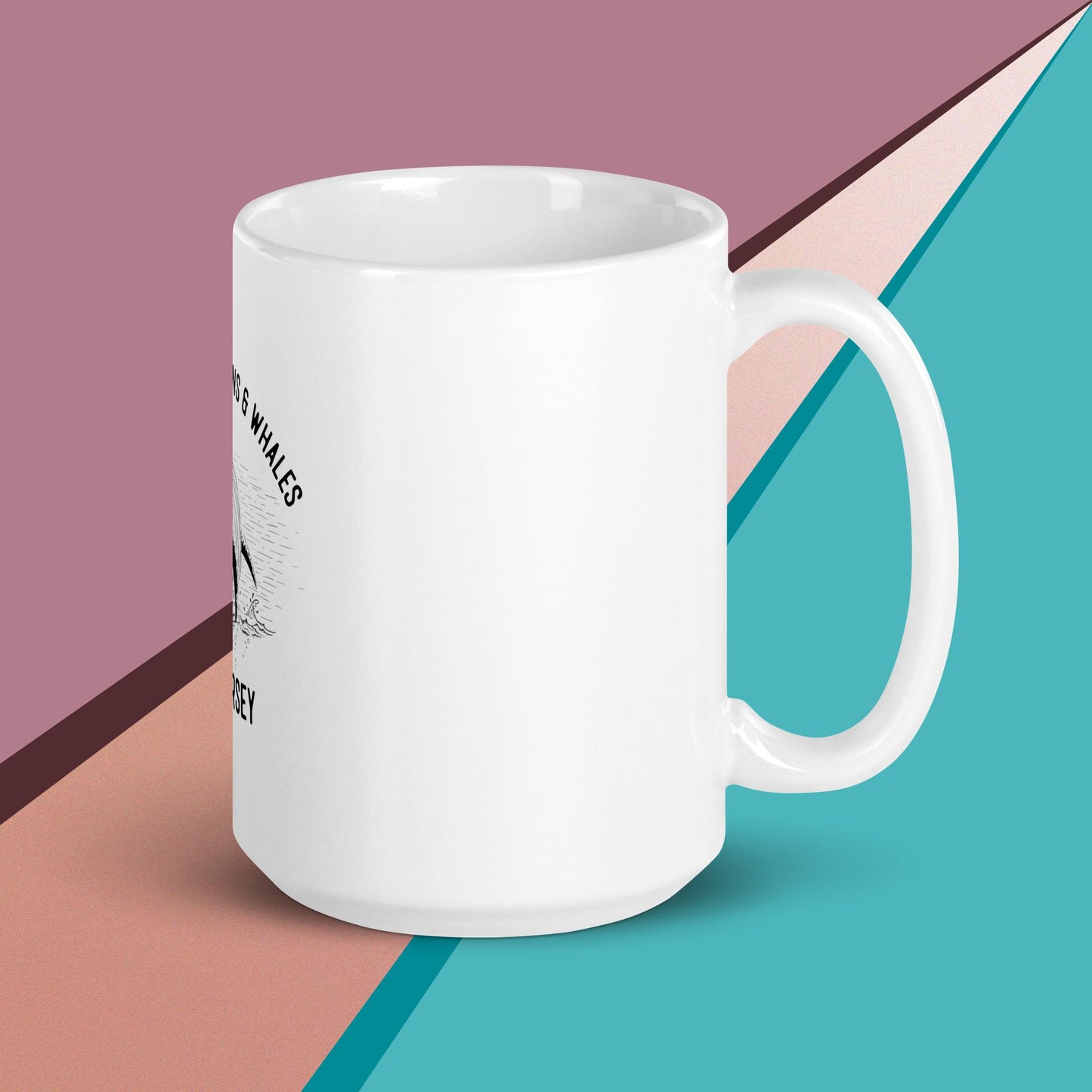 White glossy mug