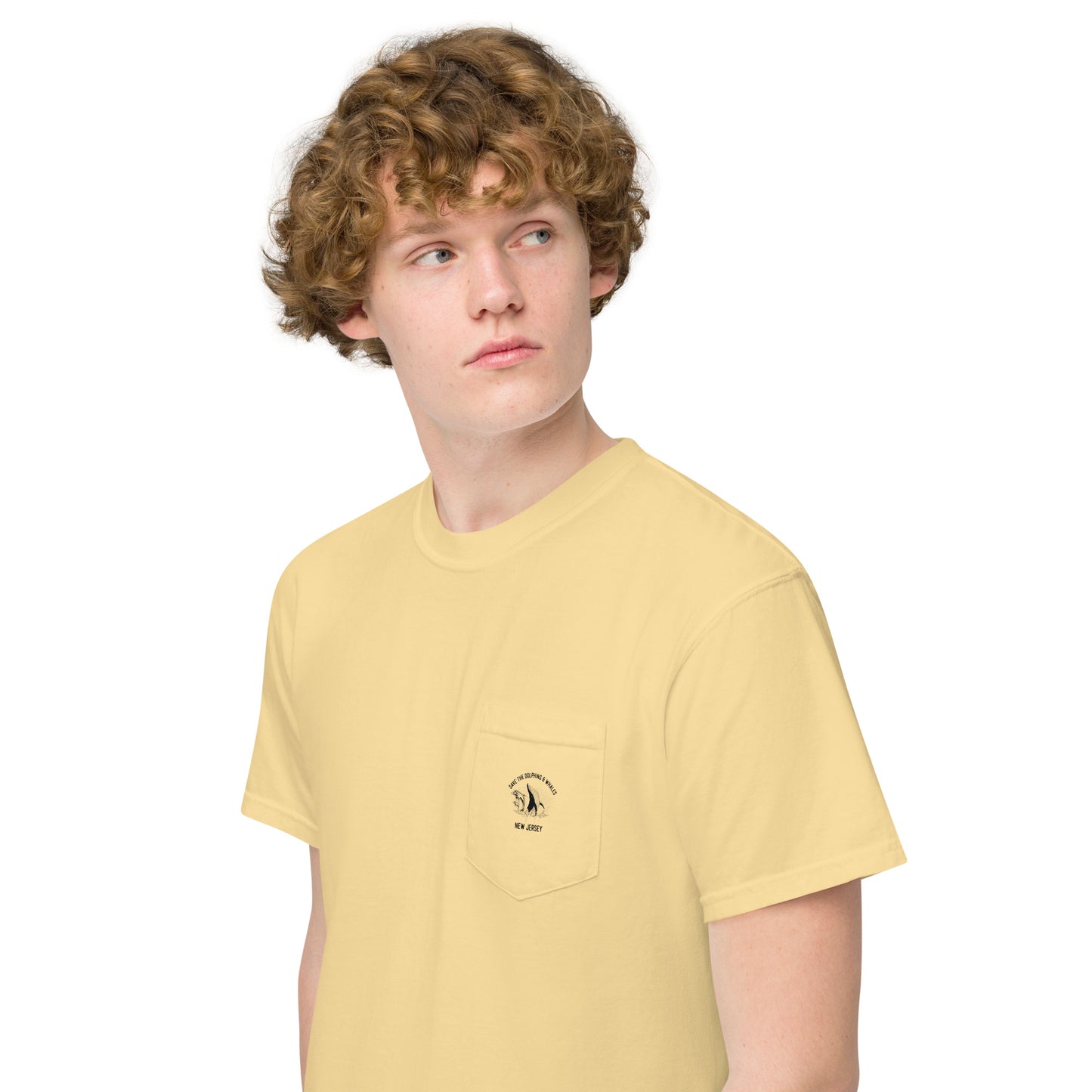 Unisex garment-dyed pocket t-shirt